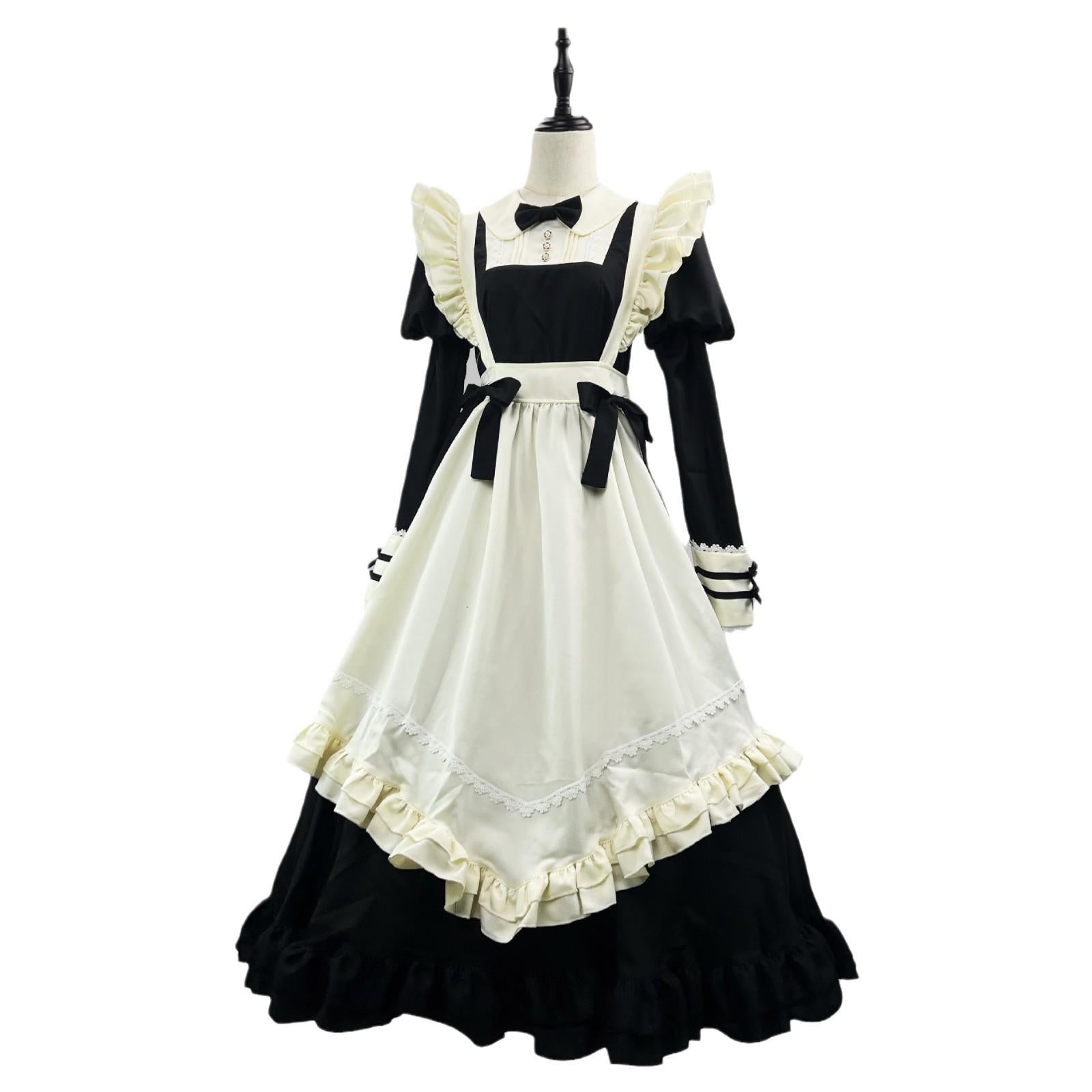 Maid Outfit Plus Size Maid Dress Long Cafe Cute Japanese 4XL Lolita Dress