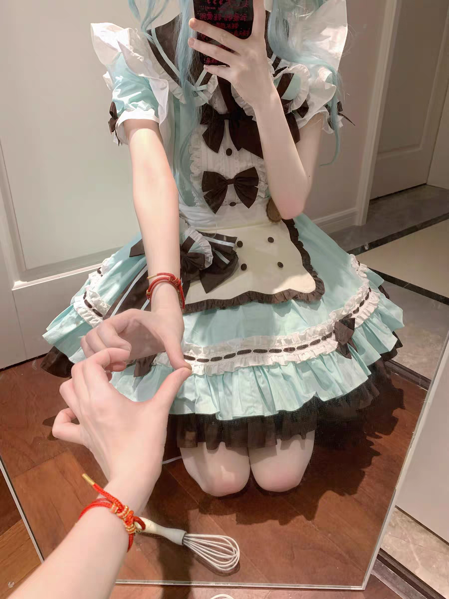 Mint chocolate Tea Party Fashion Pastel Hued Maid Style Lolita Dress Cake Dress