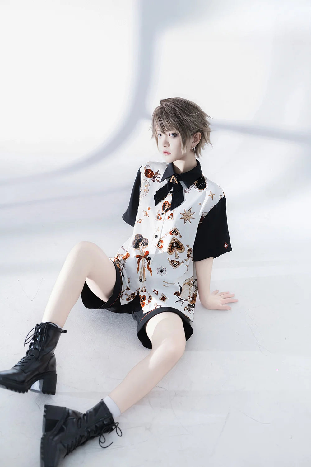 Ouji Fashion Summer Princess Chronicles Themed Motif Shirt Shorts Set