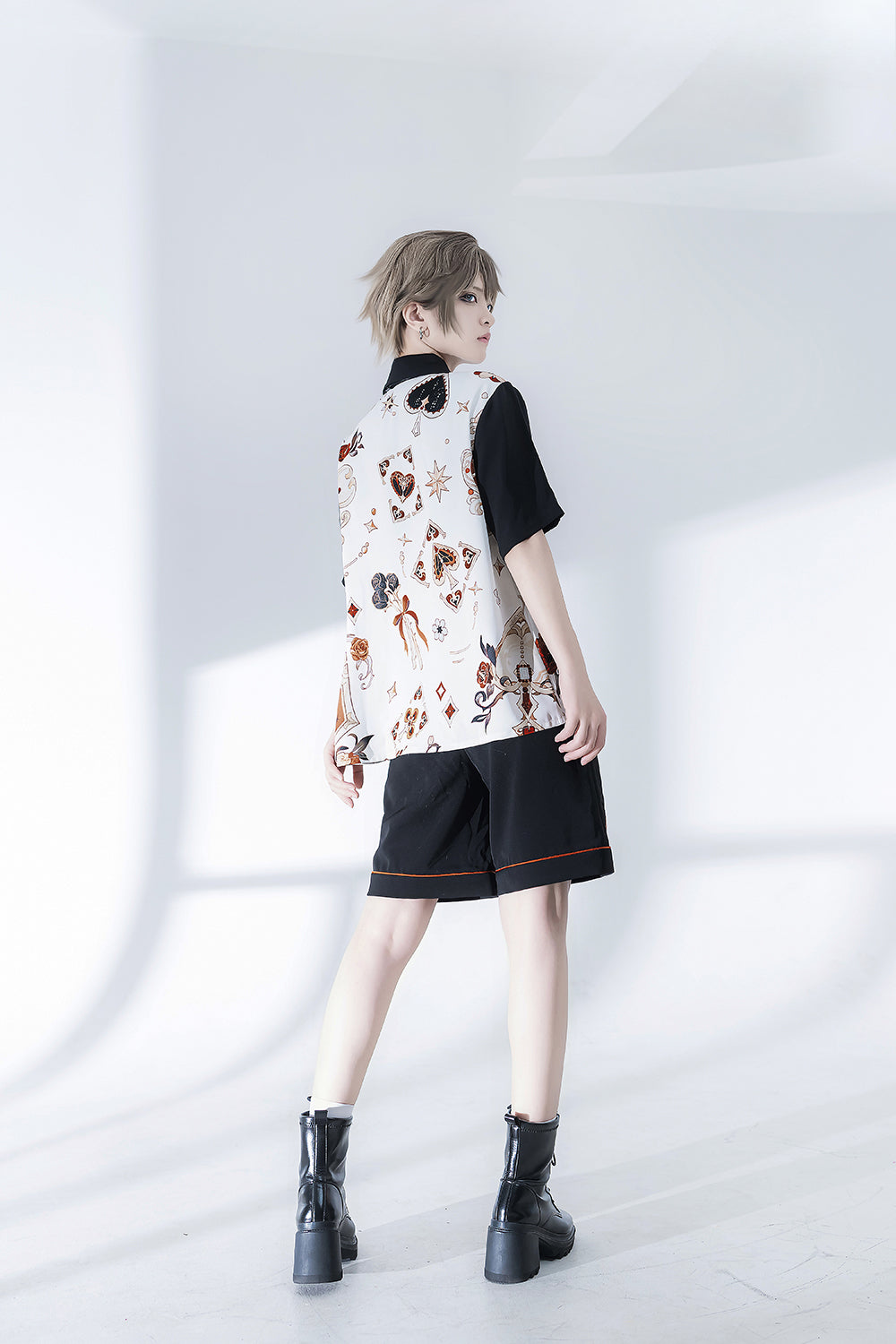 Ouji Fashion Summer Princess Chronicles Themed Motif Shirt Shorts Set