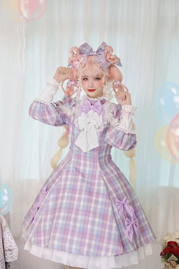 Design Concept:
Embrace timeless sweetness in this charming Sweet Lolita JSK dress, featuring a delicate grid pattern and a beautifully crafted large bow accent at the waist. Designed for year-round elegance, this dress is available in four rich and versatile colors: a mystical Purple, a passionate Red, a serene Blue, and a classic Brown, allowing you to express your unique style. Perfect for creating your next dreamy coordinate, it's an essential piece for any Lolita wardrobe.