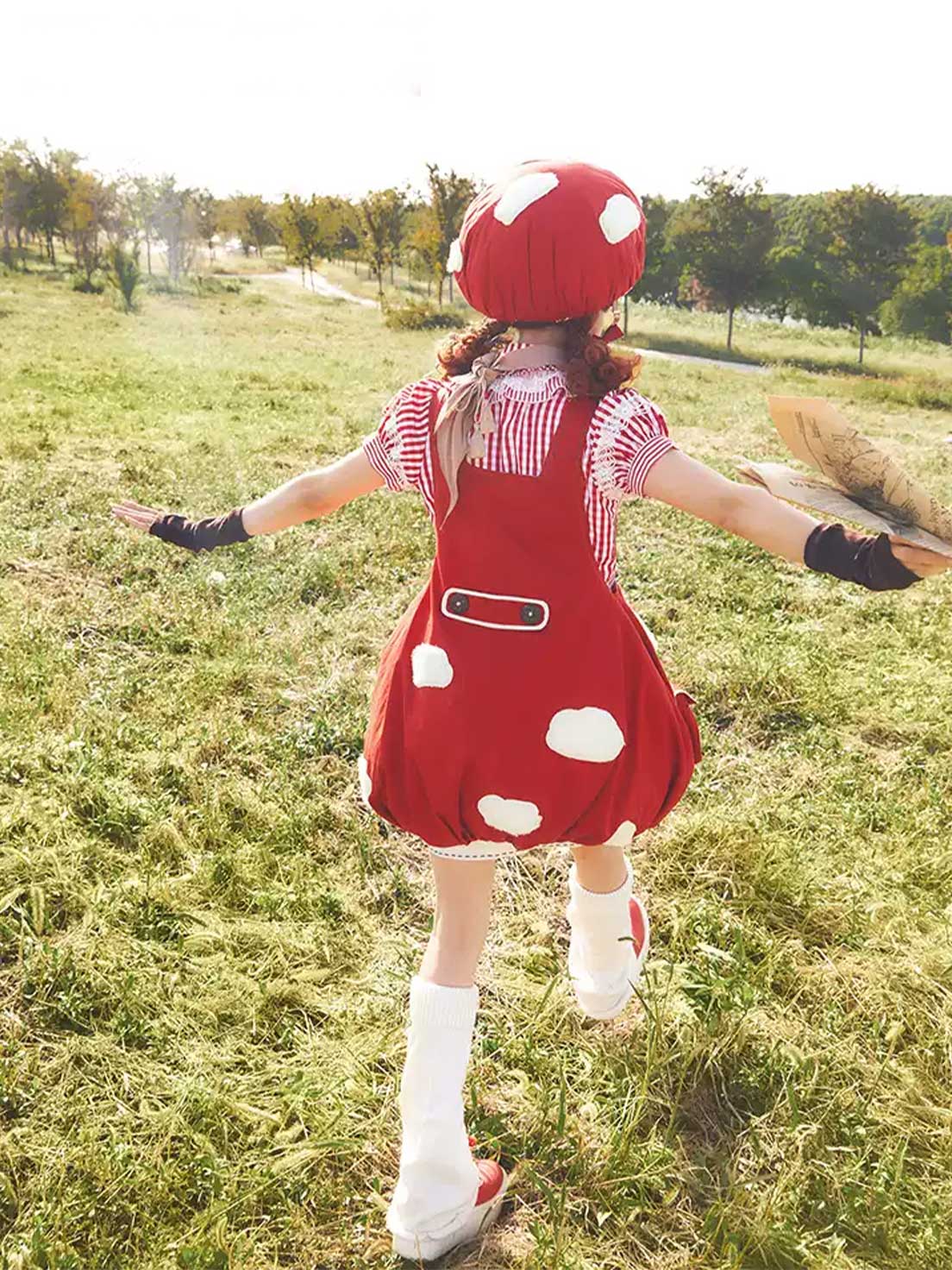 Sweet Lolita Adventure Mushroom Inspired Decorative Skirt Cute Dress