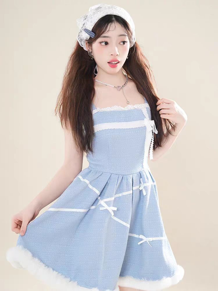 Sweet Lolita Princess Tutu Lolita Suit Sweet Plush Coat JSK Autumn and Winter Eco-friendly Fur Lolita Dresses