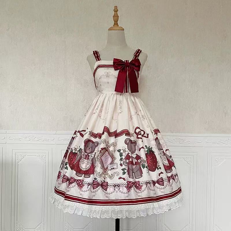 Sweet Lolita Winter Outfit Fluffy Cape Embroidered Bow Cute Two-Piece Dress Set