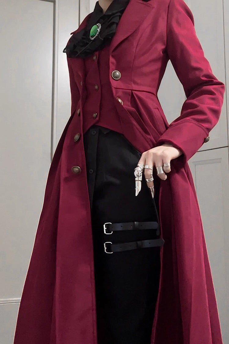 Paranoid's Punishment  Long Sleeves Slim Gothic Lolita Trench Coat 2 Colors
