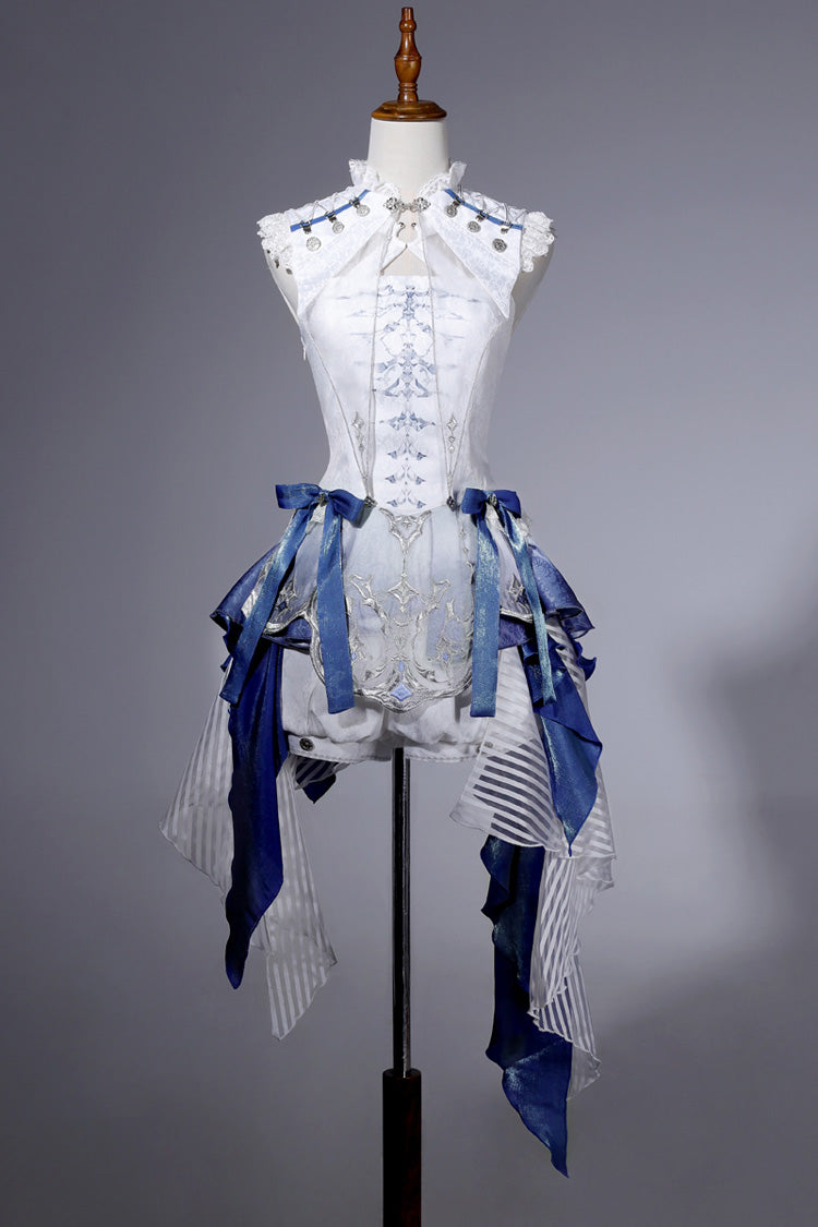 White Dragon Bones Chinese Style Prince Handsome Ouji Lolita Shorts