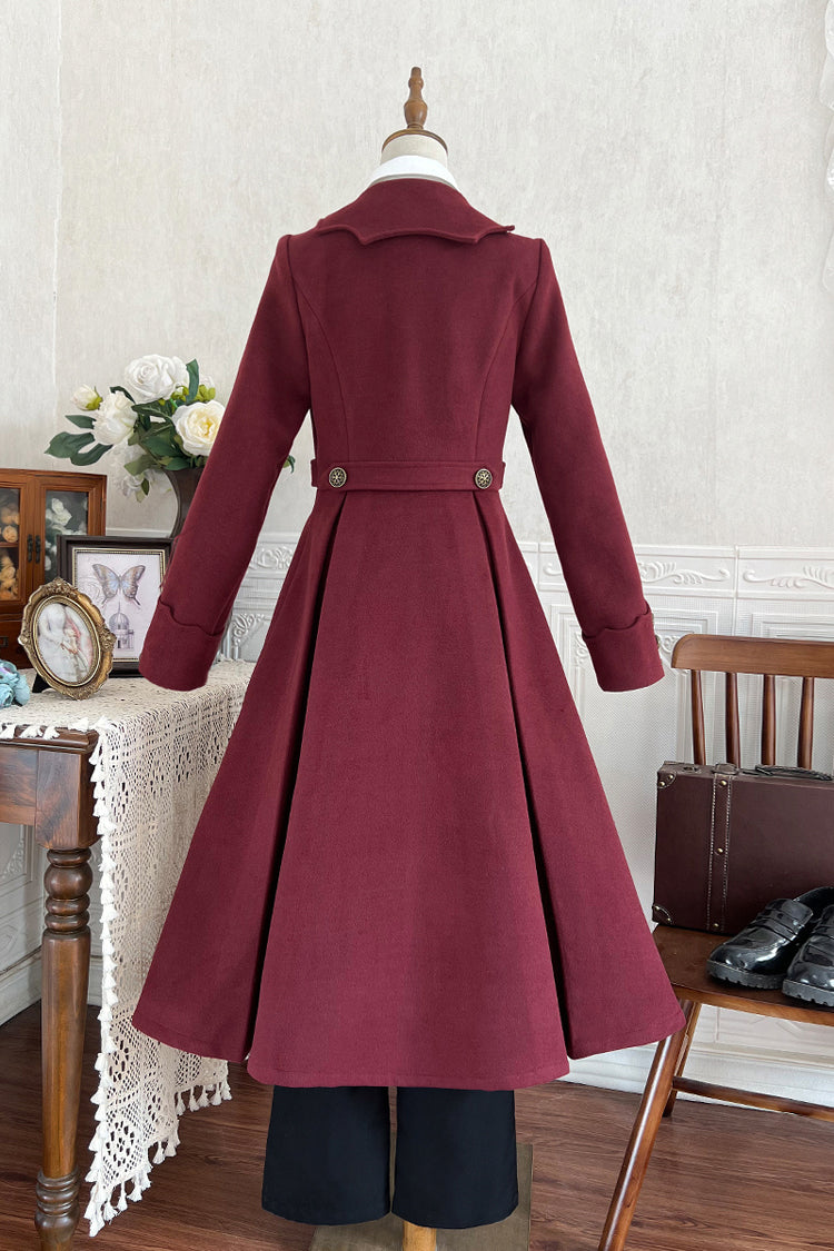 Red The Legend of Dracula Bat Collar Long Sleeves Prince Handsome Ouji Lolita Coat