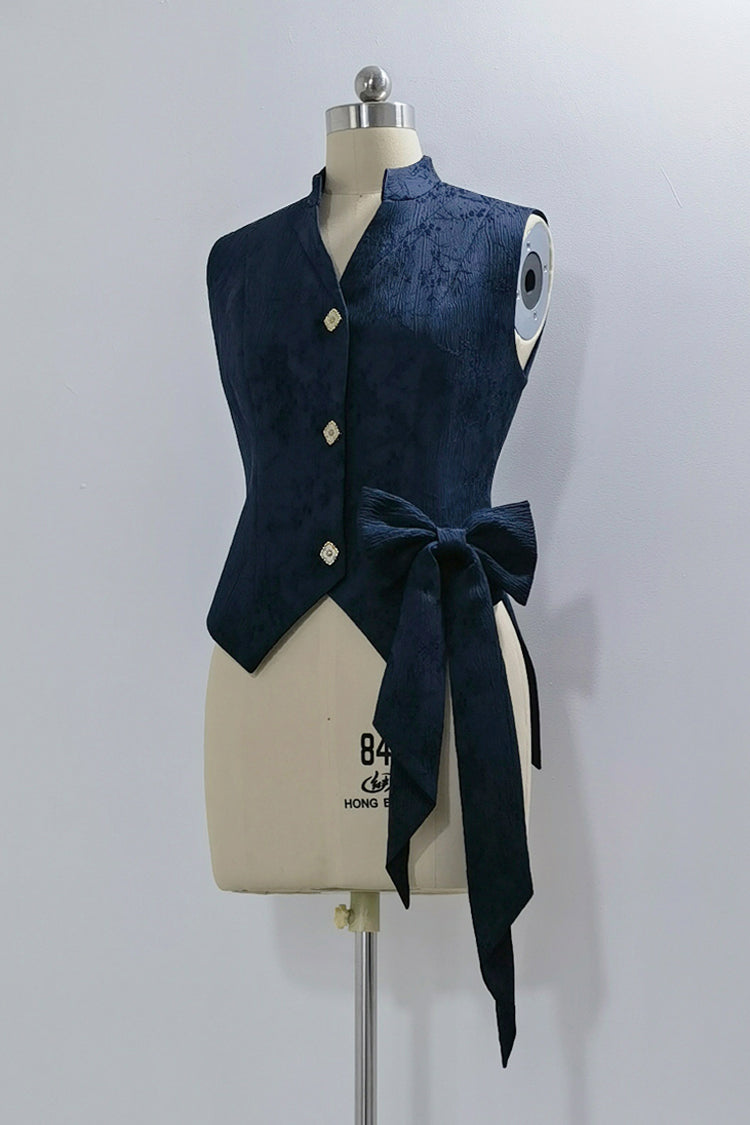 Blue Rabbit Hunt Bowknot Vintage Prince Ouji Lolita Vest