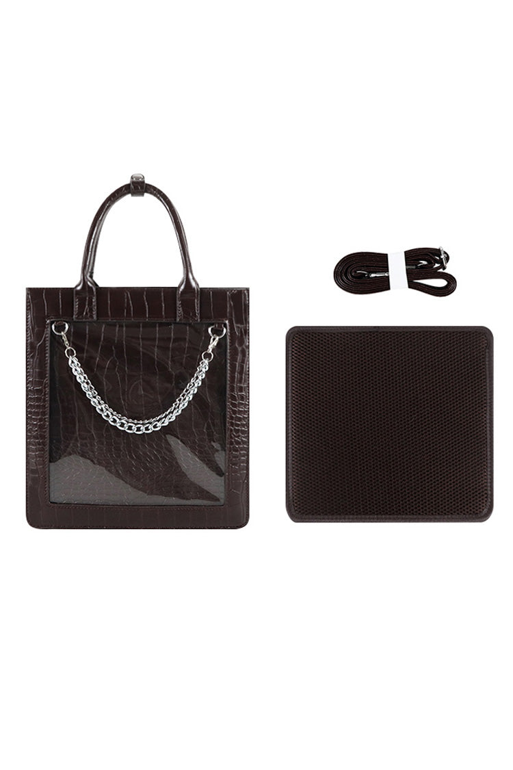 Transparent Black Chain Gothic Itabag 3 Colors