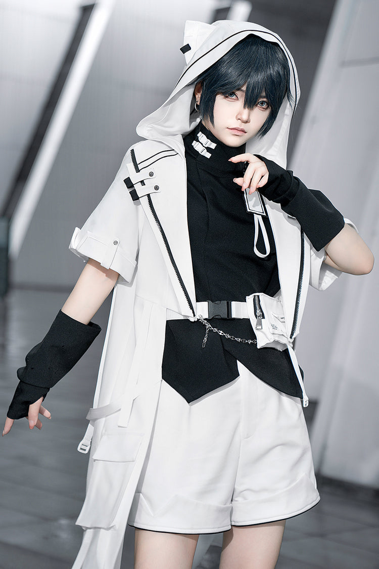 White White Cat Functional Style Ouji Fashion Prince Handsome Lolita Cat Ears Coat