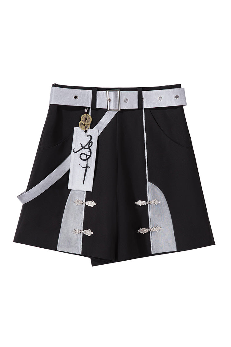 Black The Strange End of the Immortal Sect Sleeveless Chinese Style Ouji Lolita Set