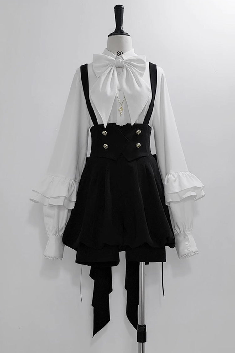 White Long Sleeves Vintage Elegant Prince Ouji Fashion Lolita Blouse