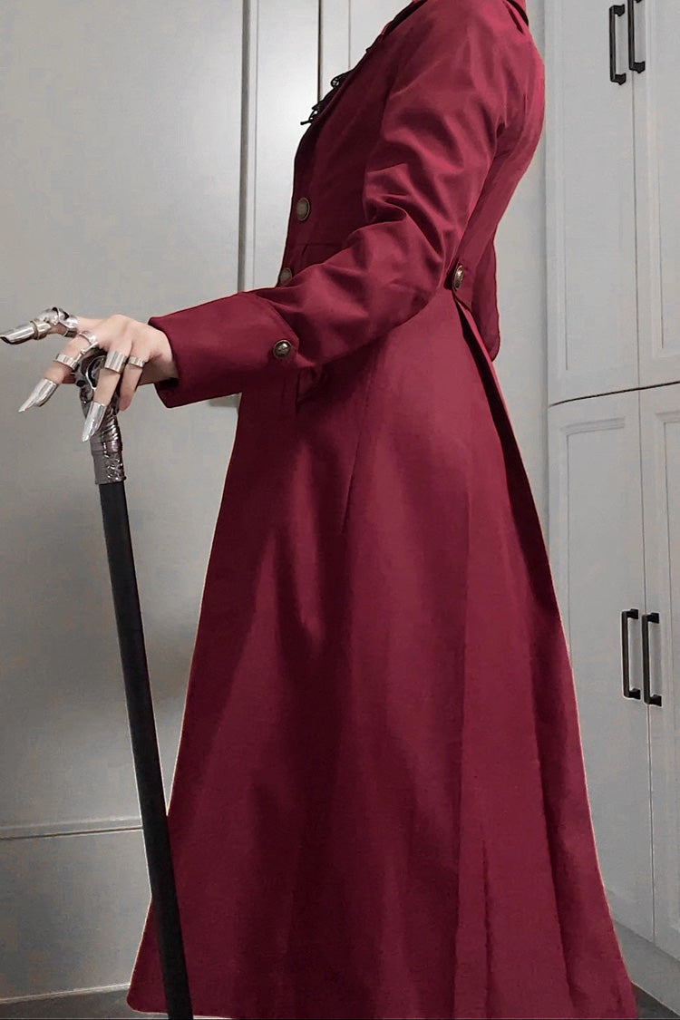 Paranoid's Punishment  Long Sleeves Slim Gothic Lolita Trench Coat 2 Colors