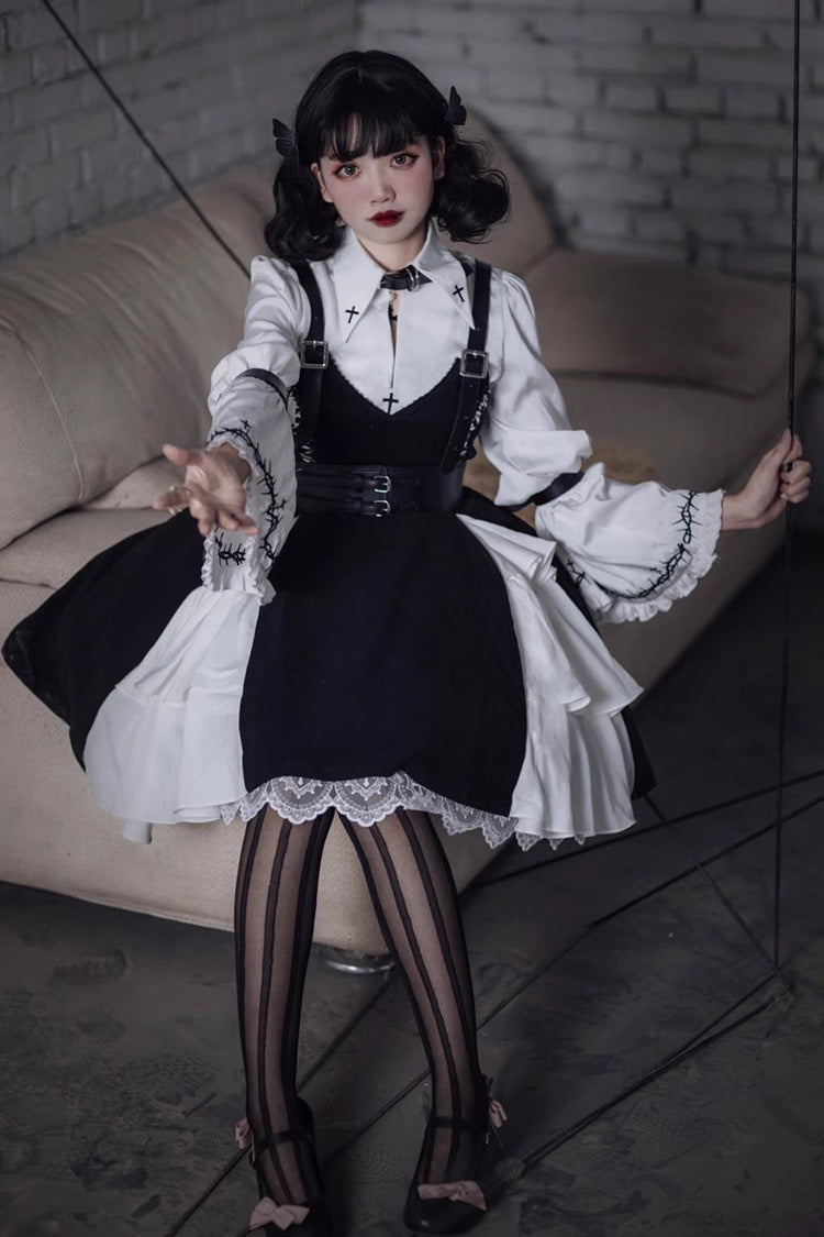Black Stockholm Lover Gothic Plus Size Lolita Jsk Dress