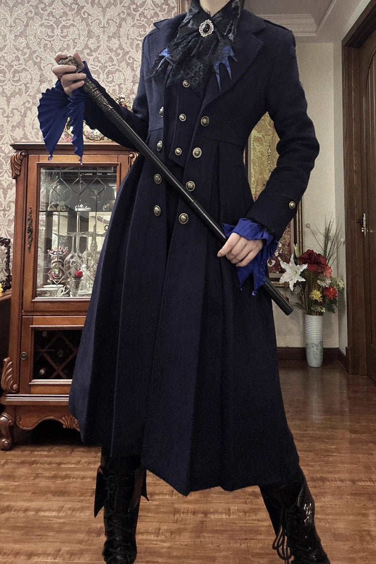 Paranoid's Punishment  Wool Long Sleeves Slim Gothic Lolita Trench Coat 4 Colors