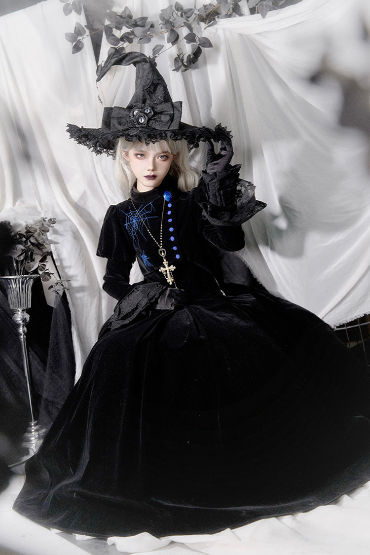 Night Poems Embroidery Fishbone Gothic Lolita Corset Dress 2 Colors