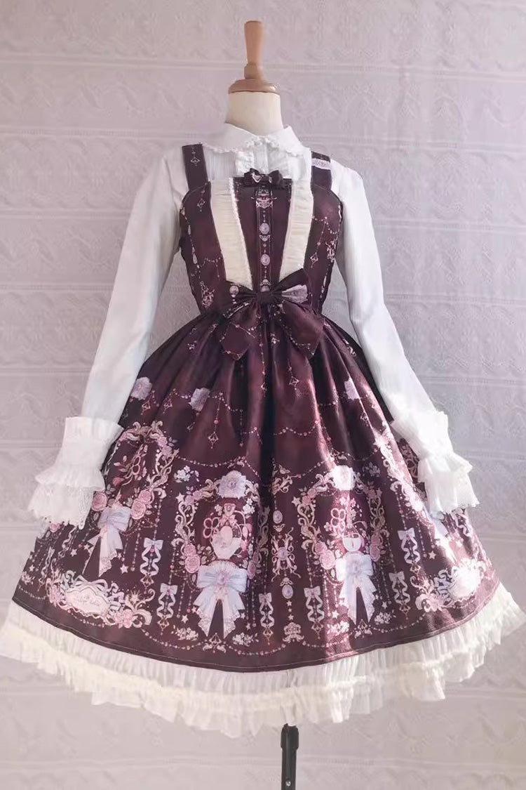 Small Delicate Print Ruffle Bowknot Sweet Lolita Jsk Dress 4 Colors