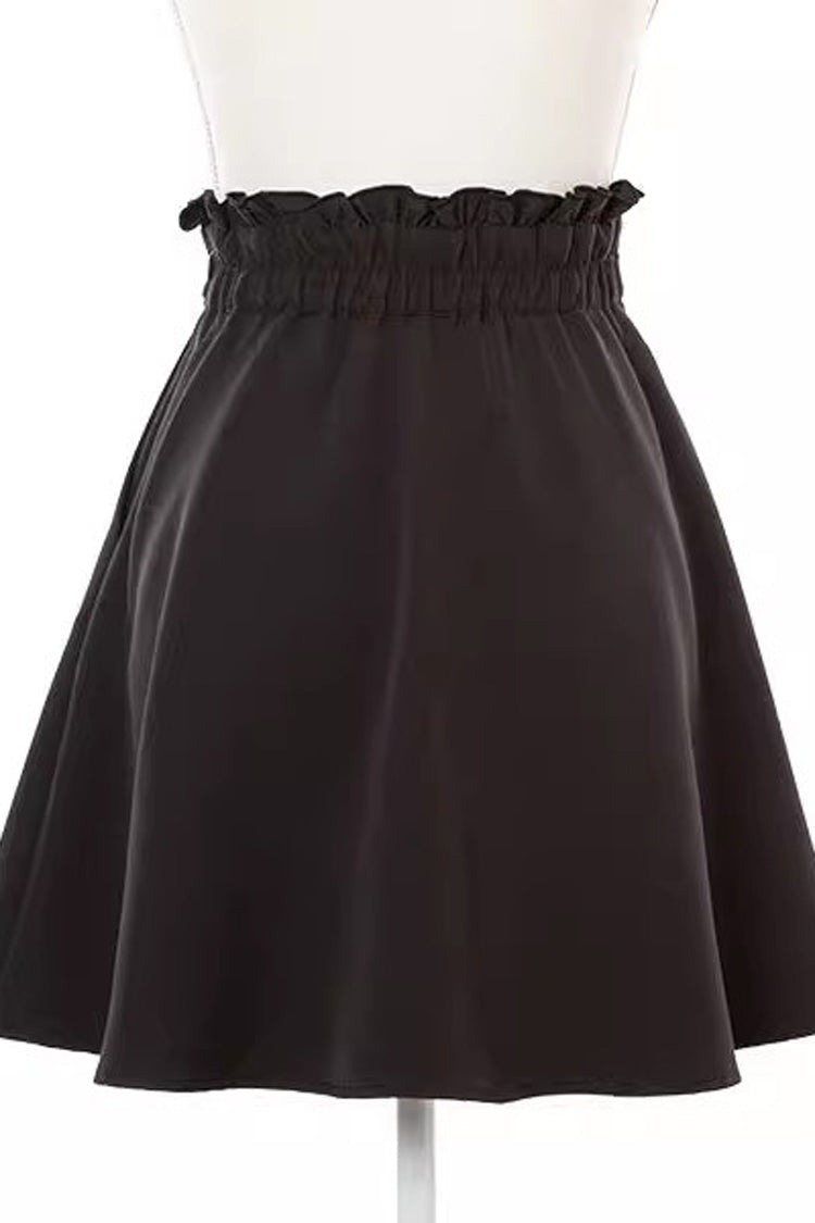 Heart Shape Decoration Bowknot Sweet Jirai Kei Skirt 2 Colors