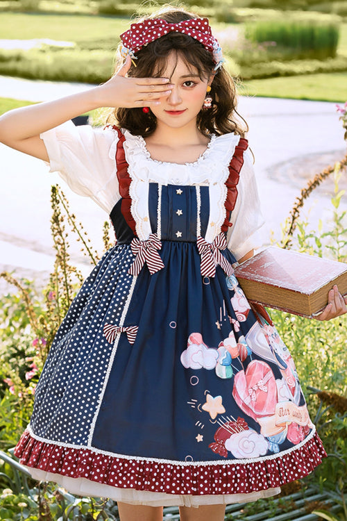 Candy Jar Print Ruffled Sweet Lolita JSK Dress