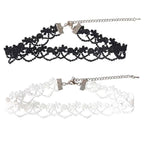 Black White Lace Lolita Accessory Necklace Gothic Choker
