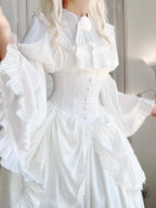 Dark Gothic Lolita with Ruffles Court Style Witch Costume Halloween