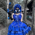 Punk Lolita Jirai Kei Fashion Punk Goth Lolita and Elegant Lolita Short Ruffles Dress