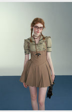 Academic Department Skirt Set Joint Fish Bone Waist Strap College Style Suit Academy Style