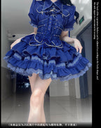 Punk Lolita Jirai Kei Fashion Punk Goth Lolita and Elegant Lolita Short Ruffles Dress