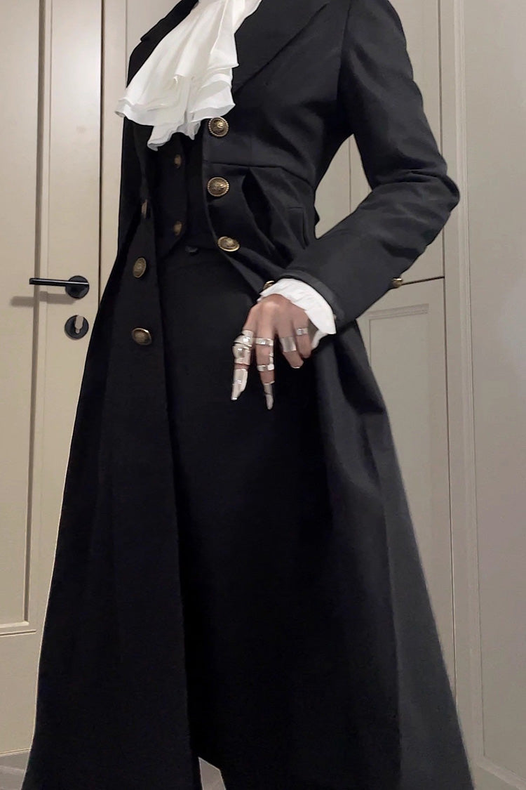 Paranoid's Punishment  Long Sleeves Slim Gothic Lolita Trench Coat 2 Colors