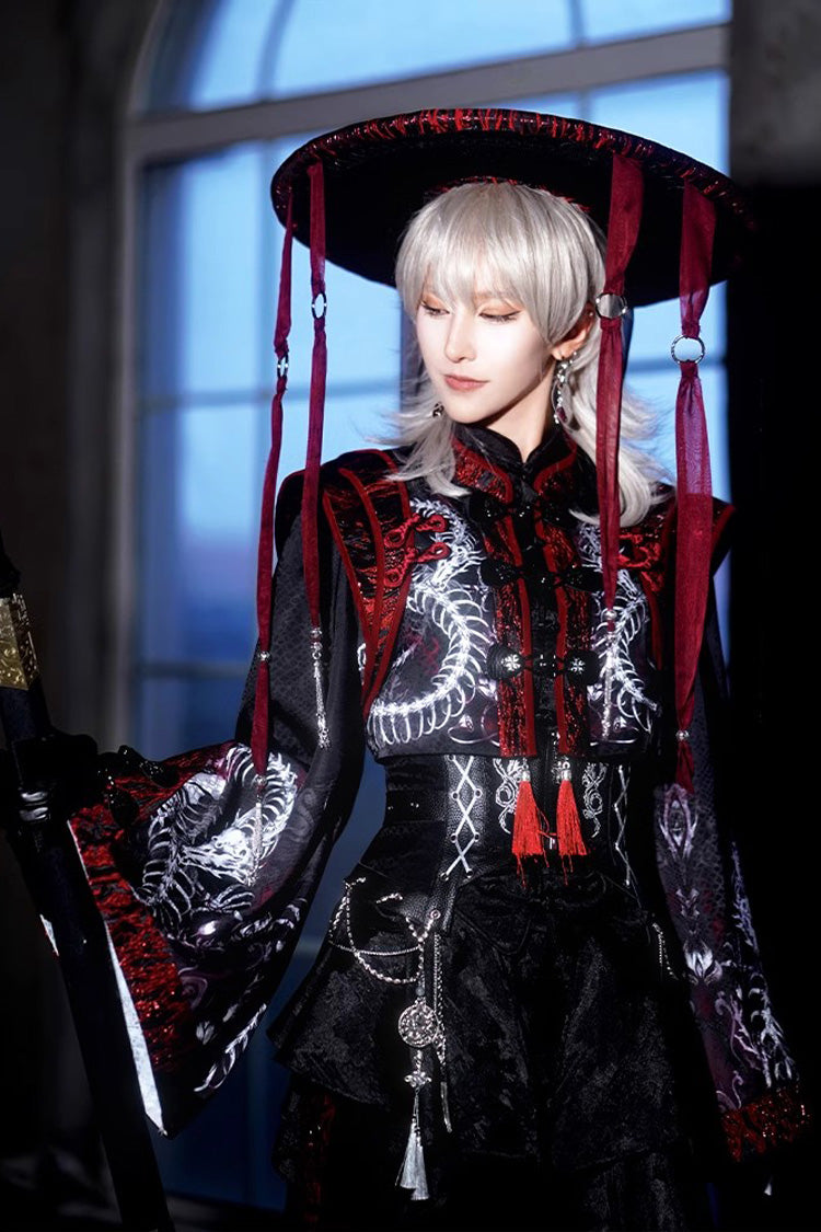 Bone Dragon Long Sleeves Print Ouji Fashion Classic Lolita Coat 2 Colors
