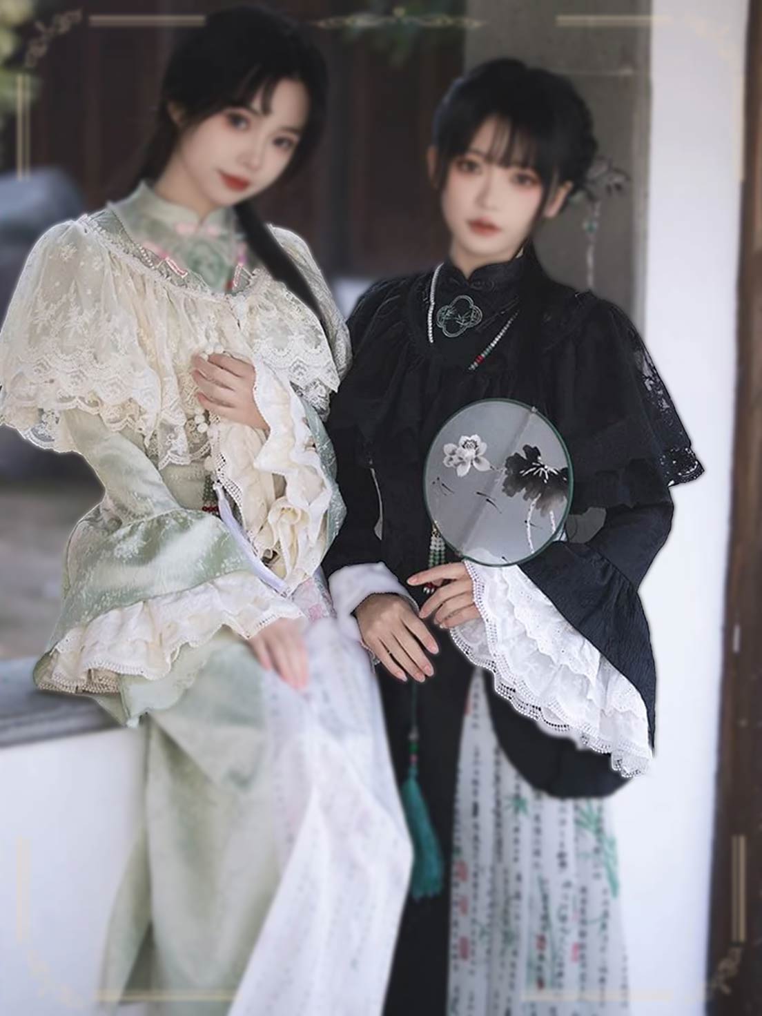 Classic Chinese Style Elegant Three Color Versatile Underwear Shawl for Spring and Autumn Blouse Shirt