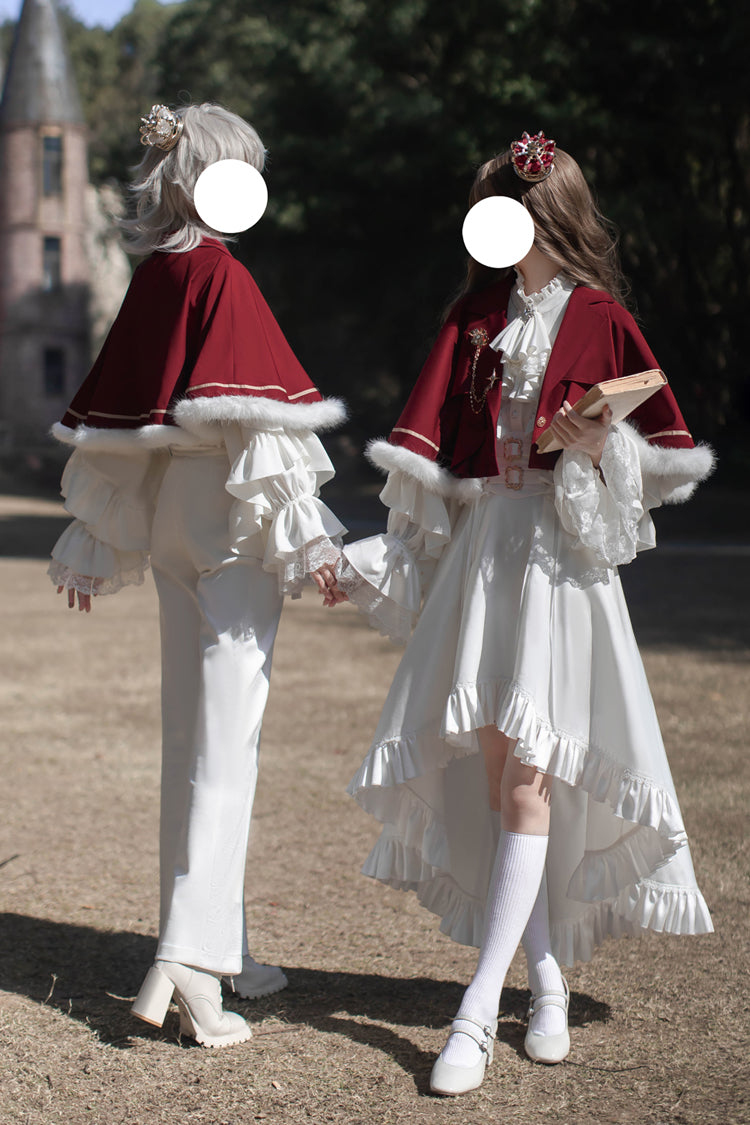 White Day and Night Song Long Sleeves Ruffle Ouji Gothic Lolita Skirt Pants