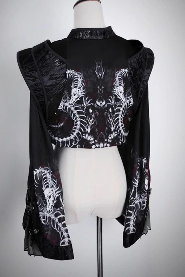 Bone Dragon Long Sleeves Print Ouji Fashion Classic Lolita Coat 2 Colors