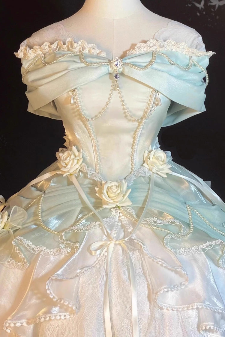 Green Hanayome Cardigan Elegant Princess Sweet Lolita Strapless Dress