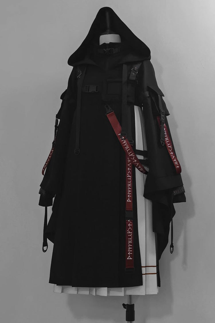 Black Unmarked Blade Gothic Handsome Ouji Lolita Hooded Cardigan