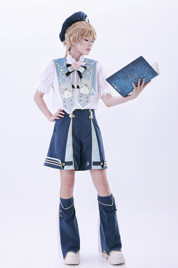 Blue Messenger of Heaven Ouji Prince Handsome Lolita Shorts