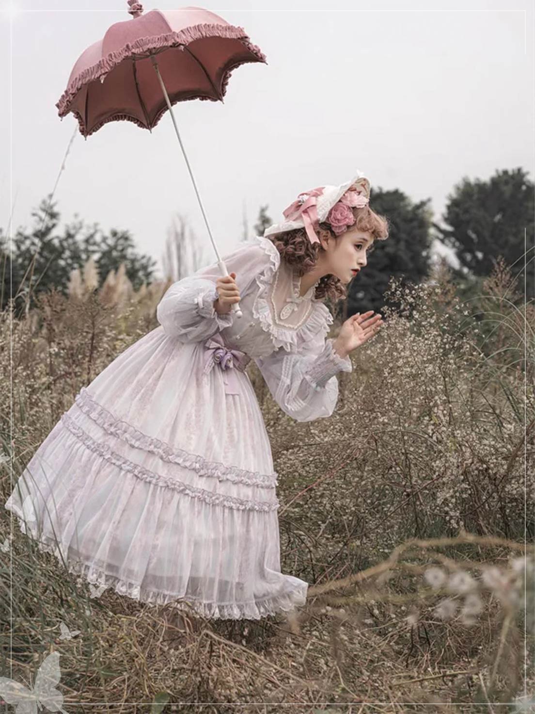 4XL Lolita Dress Plus Size Girls Classic Dress Elegant Long-sleeved Lolita Dress Spring and Autumn One Piece Dress