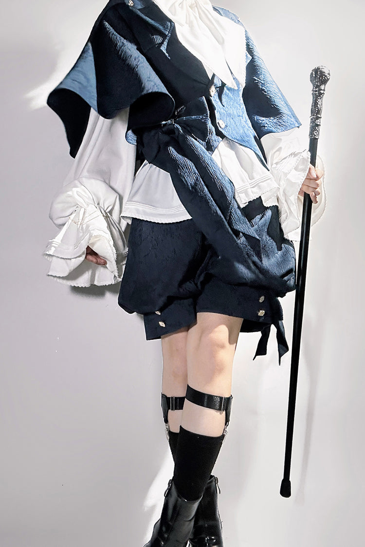 Blue Rabbit Hunt Bowknot Vintage Prince Ouji Lolita Shorts