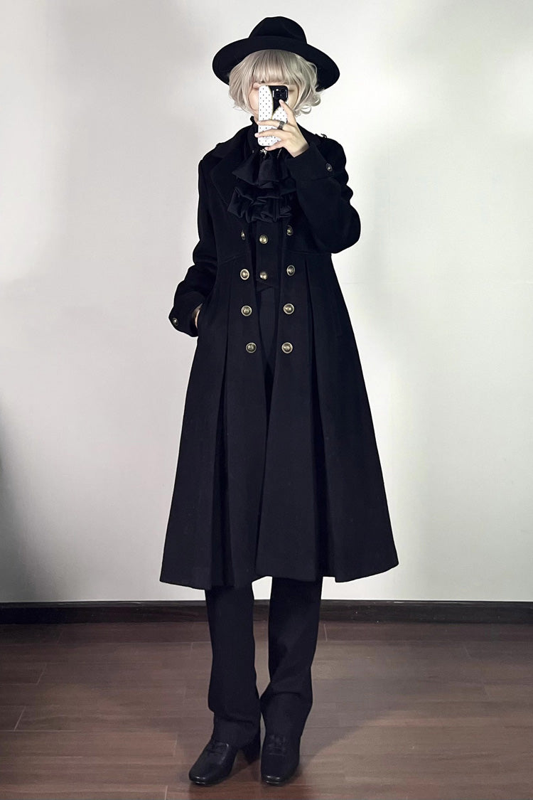 Paranoid's Punishment  Wool Long Sleeves Slim Gothic Lolita Trench Coat 4 Colors