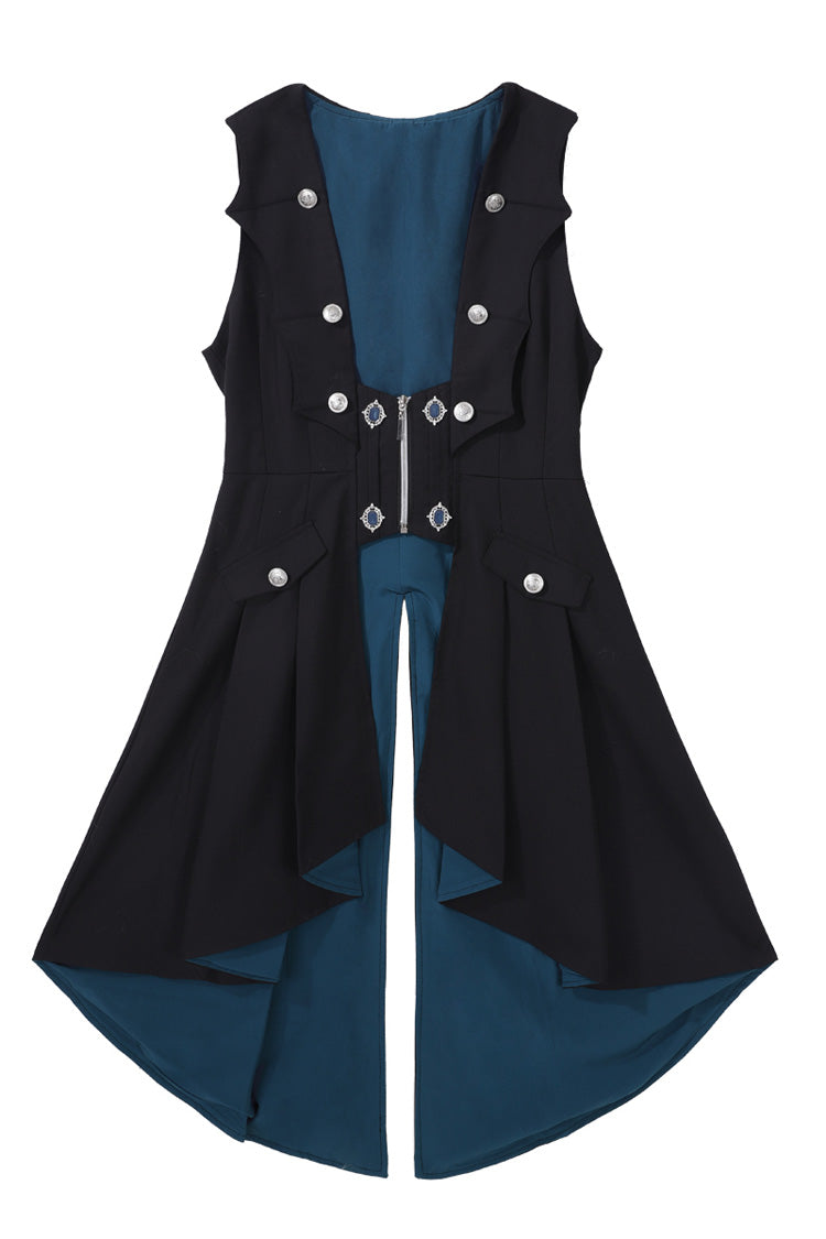 Black Deep Music Short Sleeves Gothic Elegant Ouji Lolita Four-piece Set