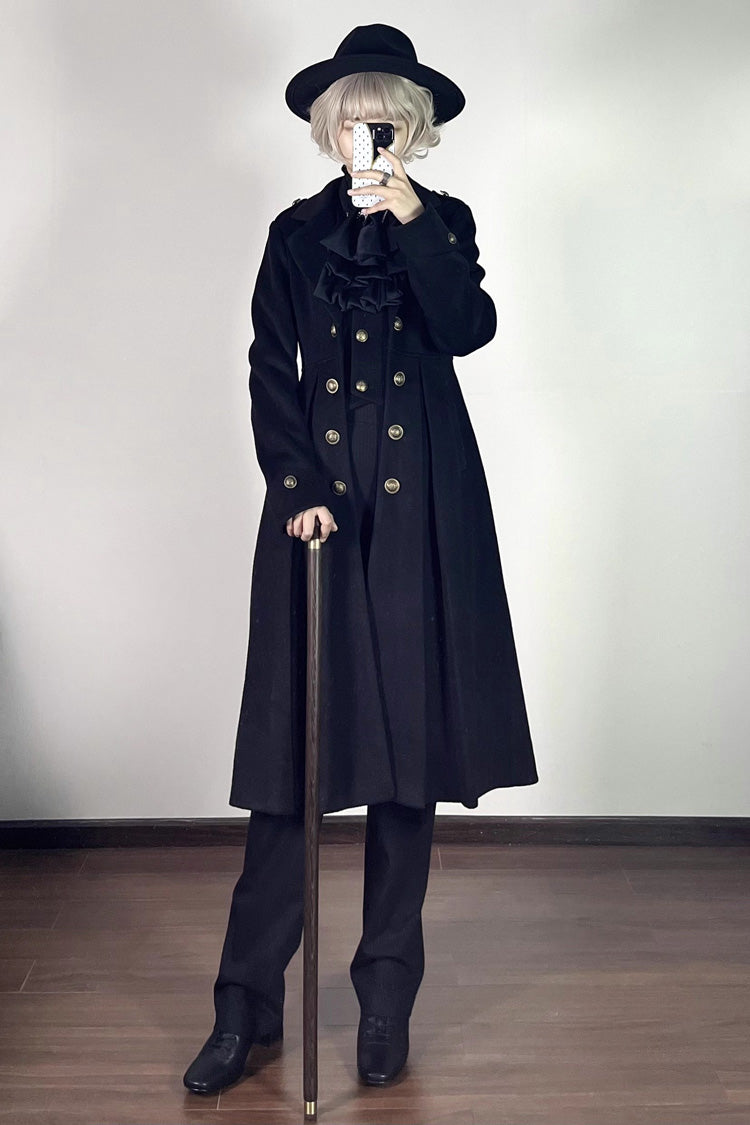 Paranoid's Punishment  Wool Long Sleeves Slim Gothic Lolita Trench Coat 4 Colors