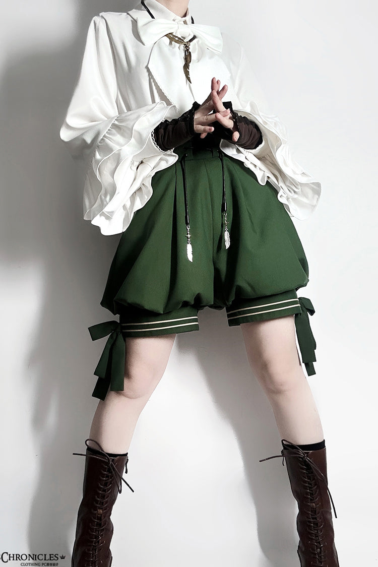 Green Rabbit Feather Sweet Prince Handsome Ouji Lolita Shorts