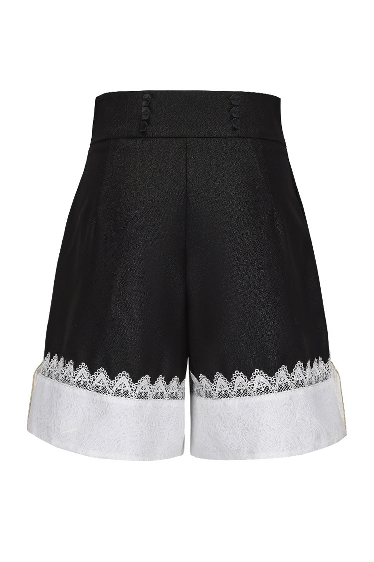 Black The Secret of Fatima Lace Ouji Vintage Prince Lolita Shorts