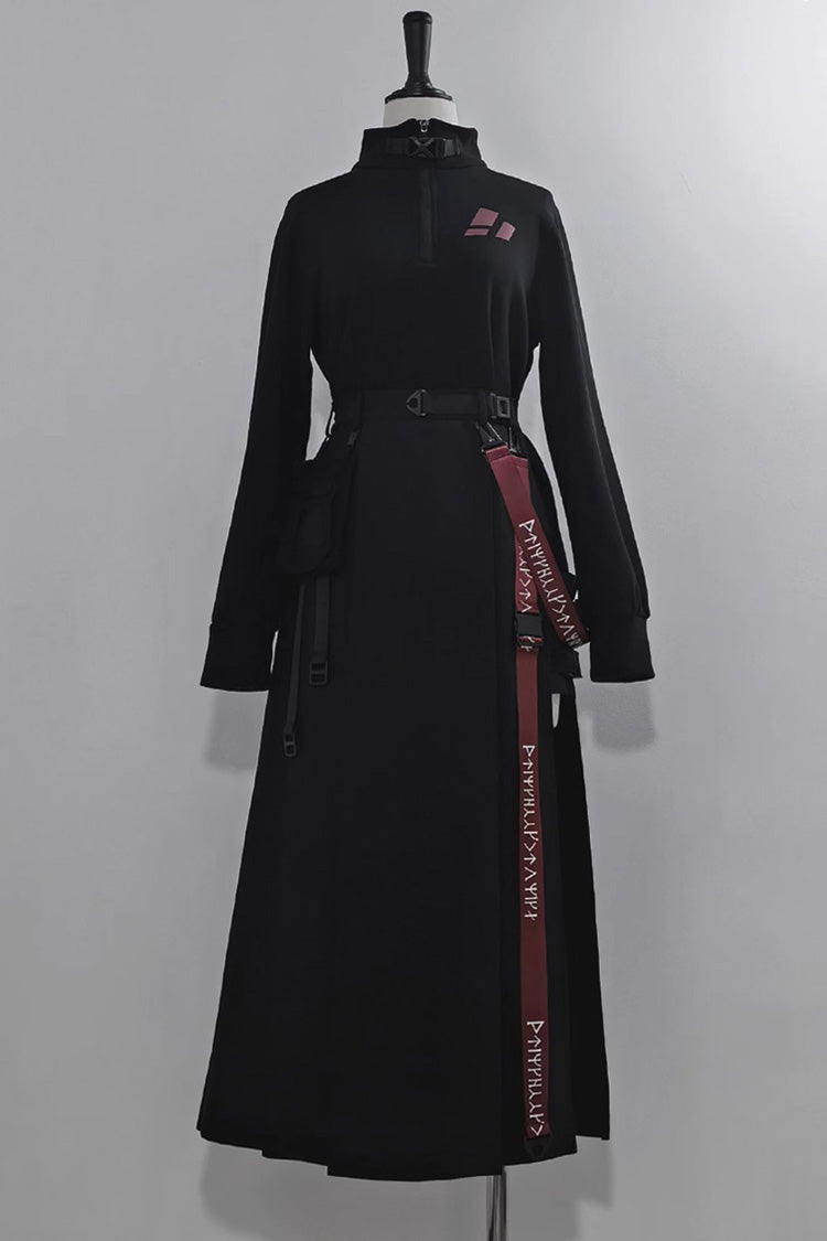 Black Unmarked Blade Gothic Handsome Ouji Lolita SK Skirt