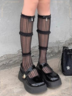 Ballet Style Lace Calf Socks Sweet Lolita Accessories Bow Lolita Stockings Lolita Accessories