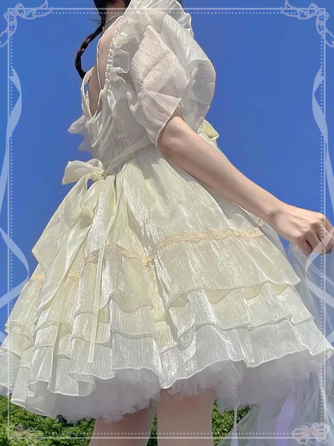 white lolita mimi dress