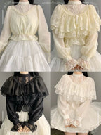 Classic Chinese Style Elegant Three Color Versatile Underwear Shawl for Spring and Autumn Blouse Shirt