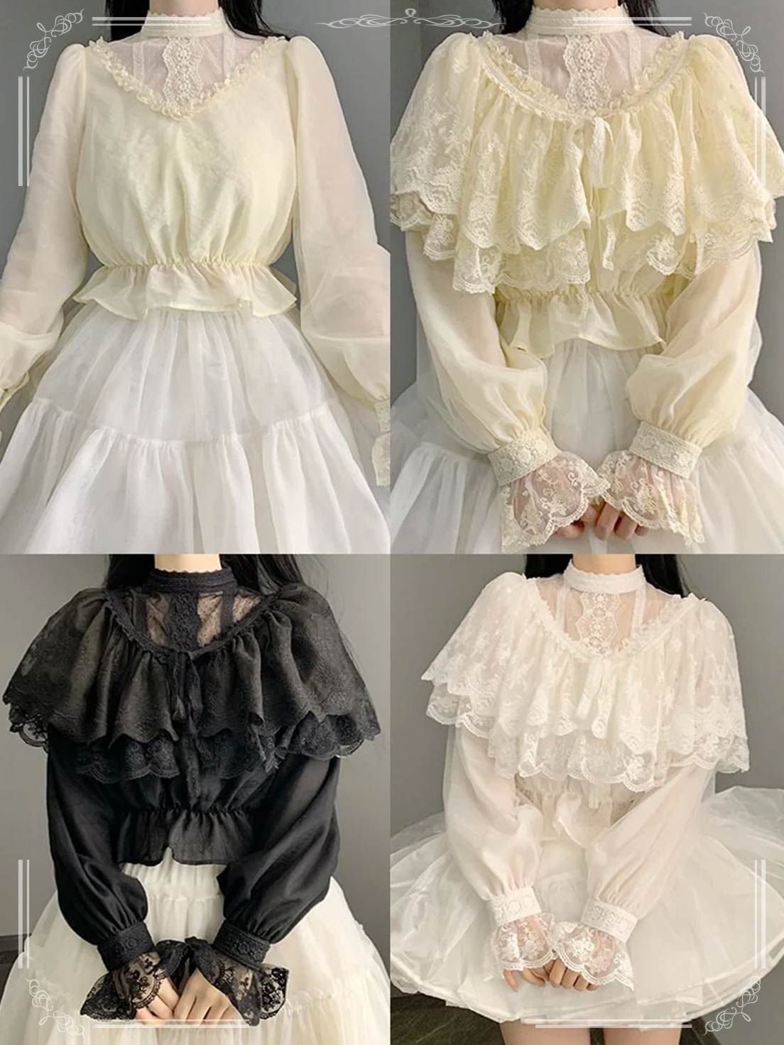 Classic Chinese Style Elegant Three Color Versatile Underwear Shawl for Spring and Autumn Blouse Shirt