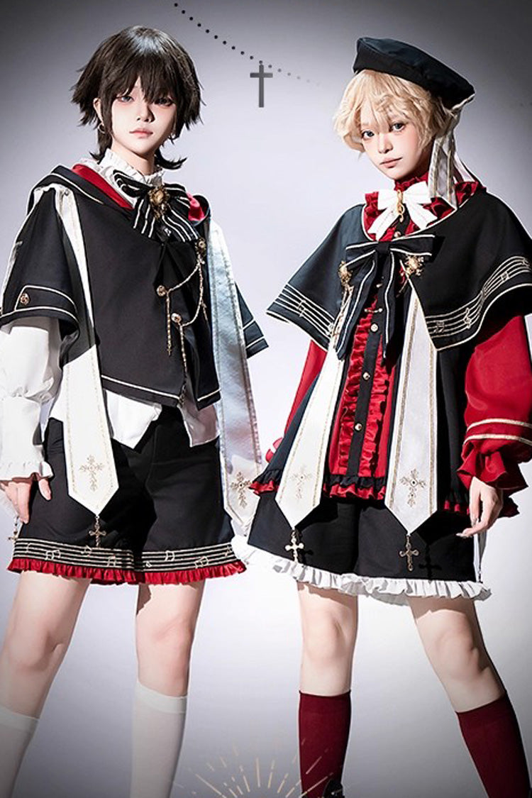 Black The Choir of The Church Ouji Fashion Gothic Prince Lolita Set (Older Brother Version)