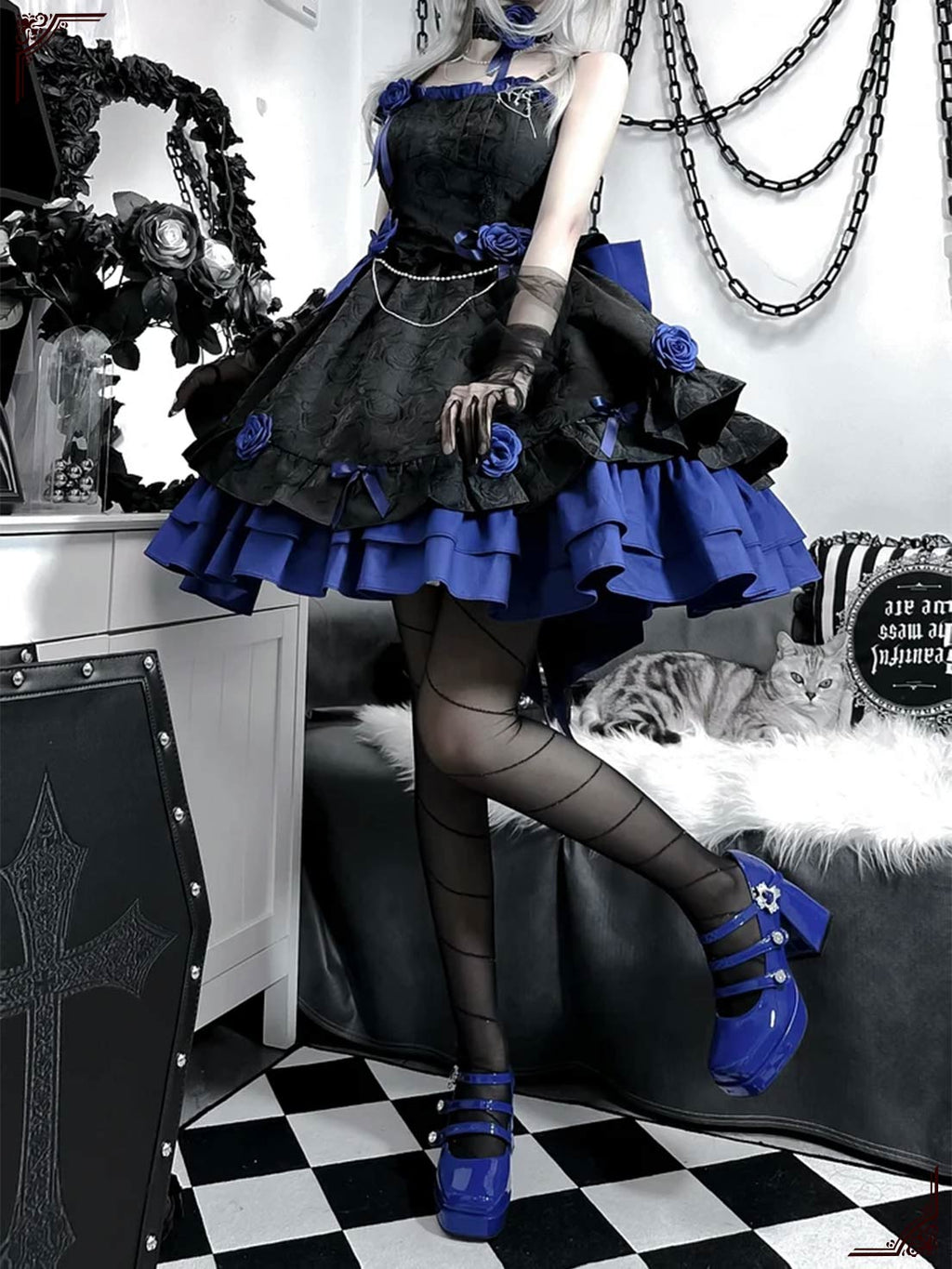 Gothic Lolita Sweet Rose Dresses Princess Ball Gown for Homecoming